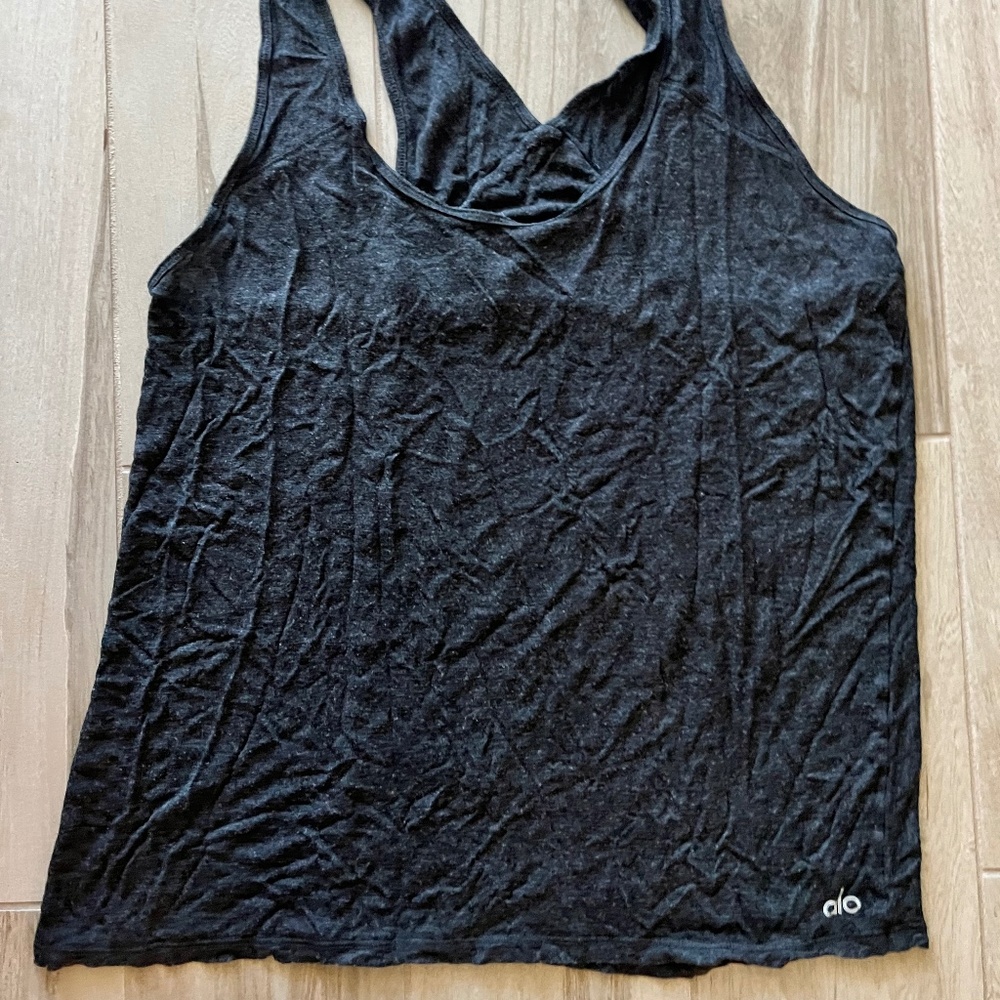 Alo Yoga Tank Top in Dark Grey size medium